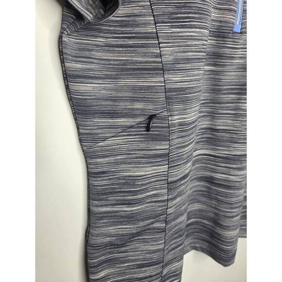 Sport Haley black white spacedye short sleeve polo shirt  medium golf pickleball - Picture 2 of 5